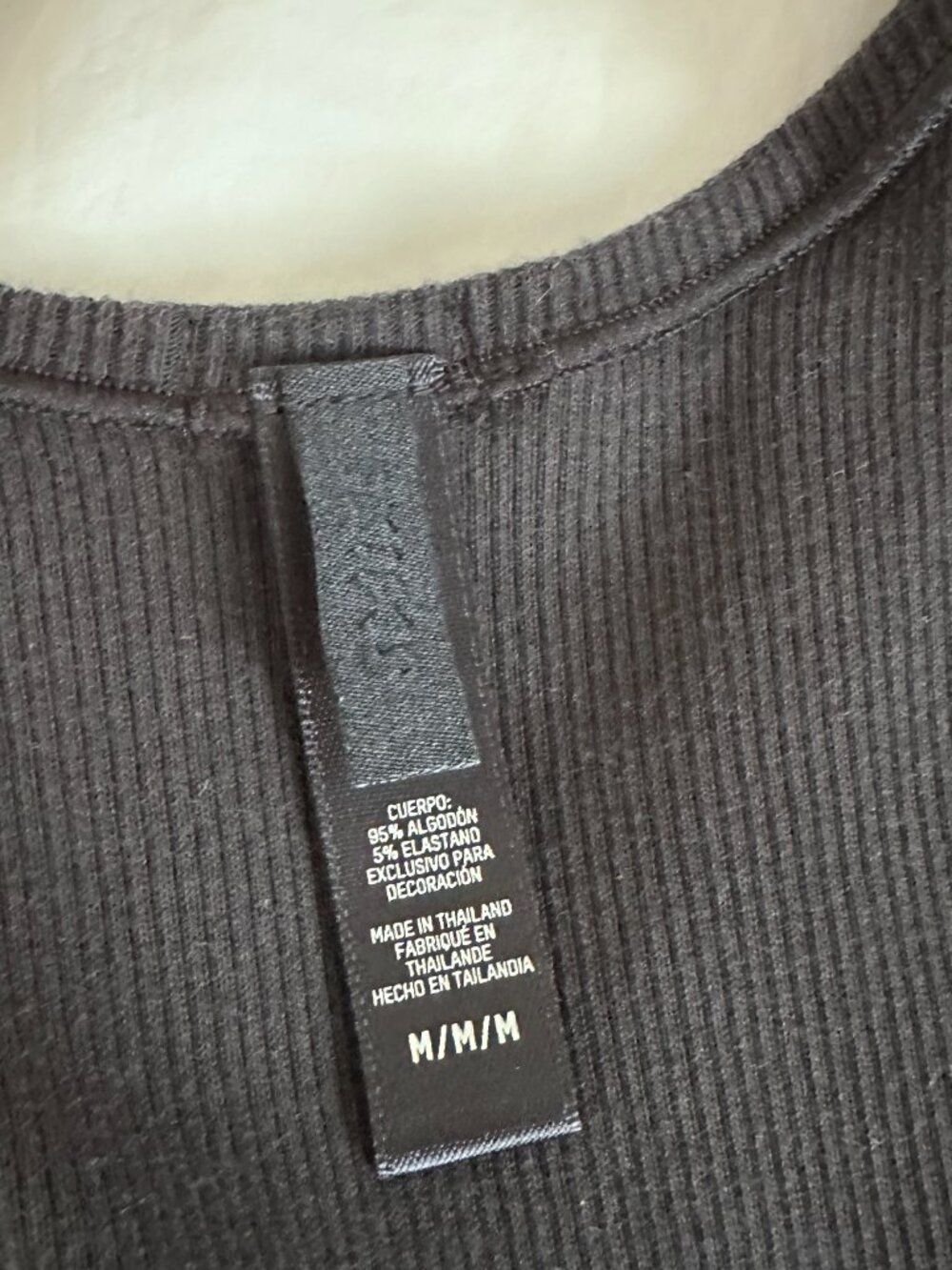 SKIMS Cotton Rib Tank Top Black Medium M Stretch Cotton - Picture 7 of 11